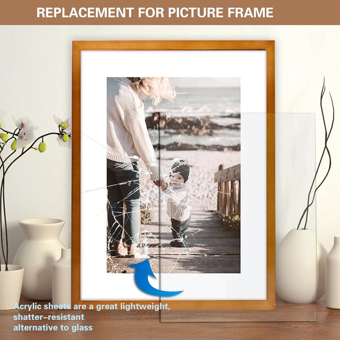 10 Pack 3.93x5.9 Clear Acrylic Sheet 2mm Thick, Clear Plexiglass Sheet 10x15cm, Plastic Plexiglass Board Acrylic Board for Wall Crafts Glass Picture Frame DIY Projects Signs and Painting