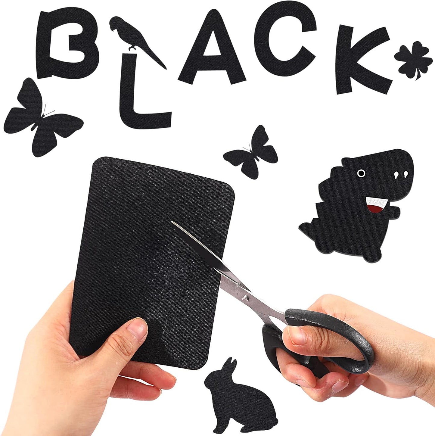 Augshy 29pcs Iron on Patches for Clothing Repair 4.9 X 3.7 Inch Iron on Patches for Clothing Black