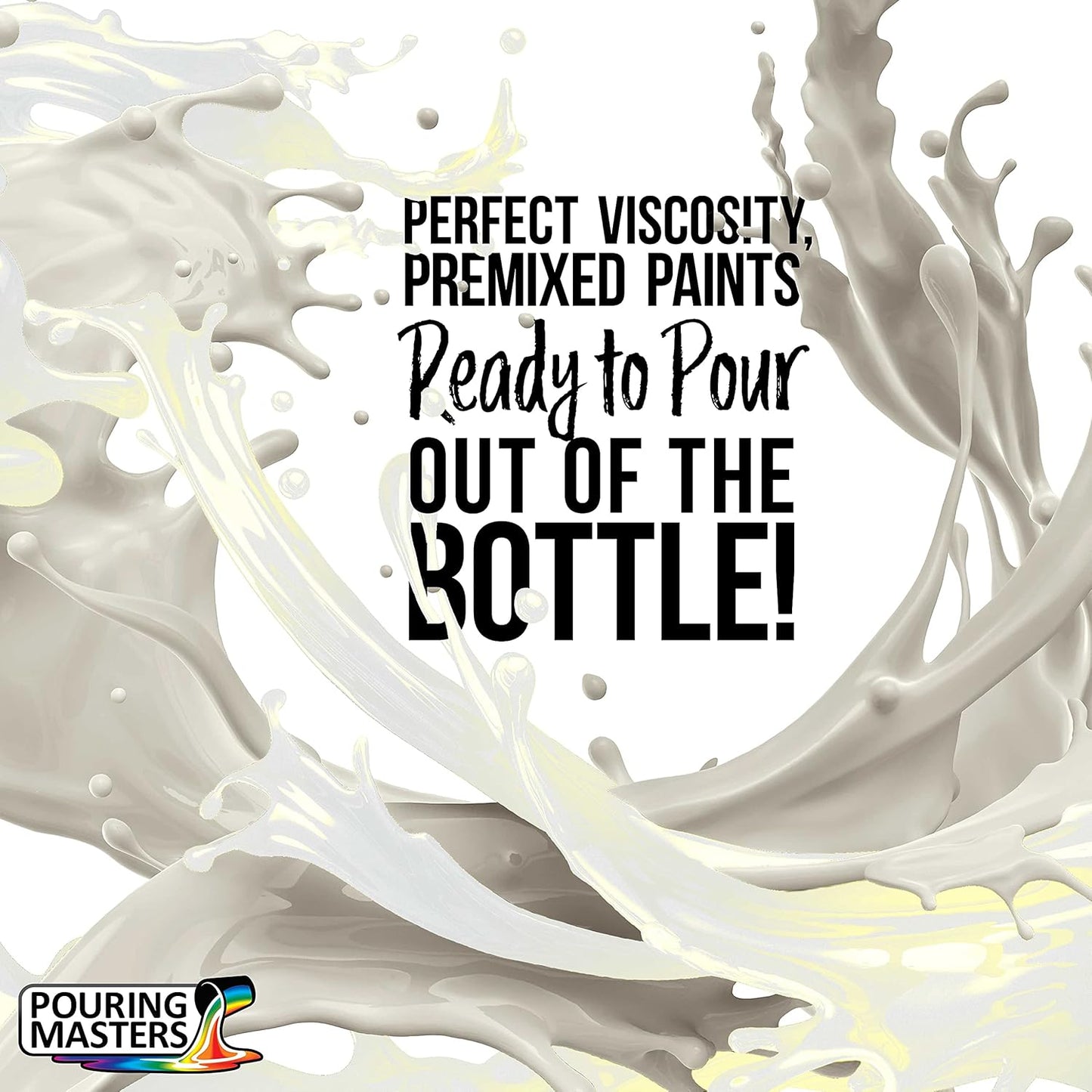 Pouring Masters Gold Interference Pearl Special Effects Acrylic Pouring Paint - Premium 32-Ounce Pre-Mixed Fluid Acrylic Paint - Fluid Art Supplies for Canvas, Wood, Paper, Tile & Rocks