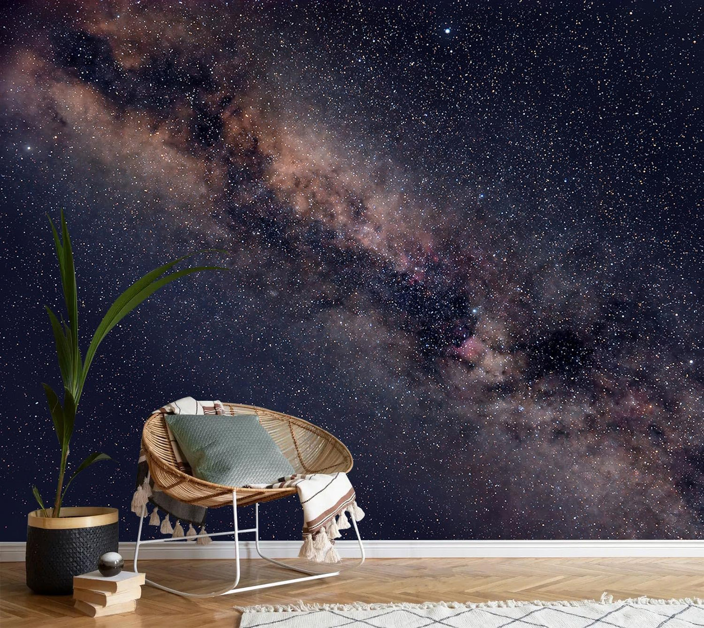 AFZEVEB-Galaxy Stars Wallpaper Wall murals for Ceiling 114"x74"(Not Peel and Stick)