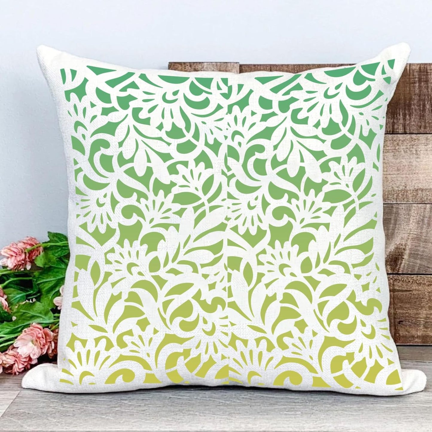 Floral Stencils for Crafts Reusable Damask Texture Stencils for Painting Background Stencil Drawing Templates for Wood Canvas Furniture Scrapbooking