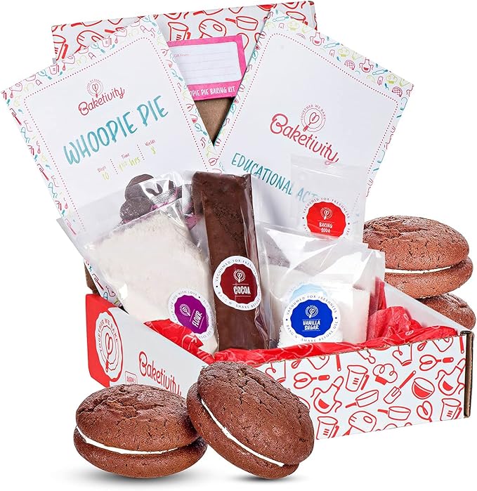 Baketivity Kids Baking DIY Activity Kit - Bake Delicious WhoopiePie with Pre-Measured Ingredients – Best Gift Idea for Boys and Girls Ages 4-12