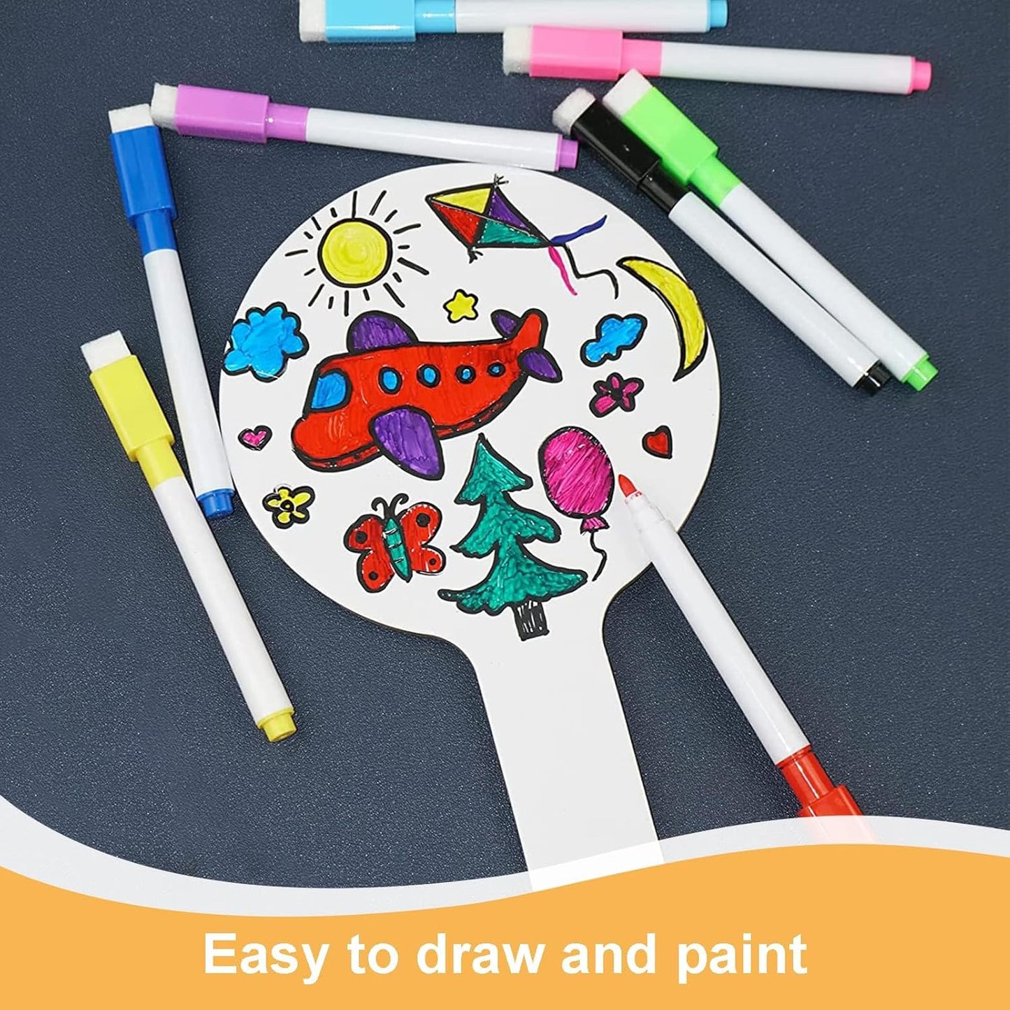 18Pcs Dry Erase Answer Paddles with Markers Thickened Handheld Double Sided Paddles Mini White Boards Small Dry Erase Signs Auction Paddles for Students Classroom Bidding Voting Games