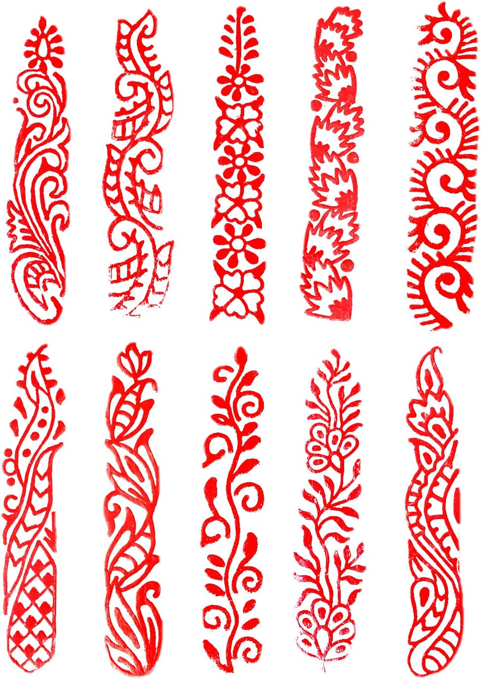 Clay Printing Stamps Urban Border Design Wood Blocks (Set of 10) Htag2157