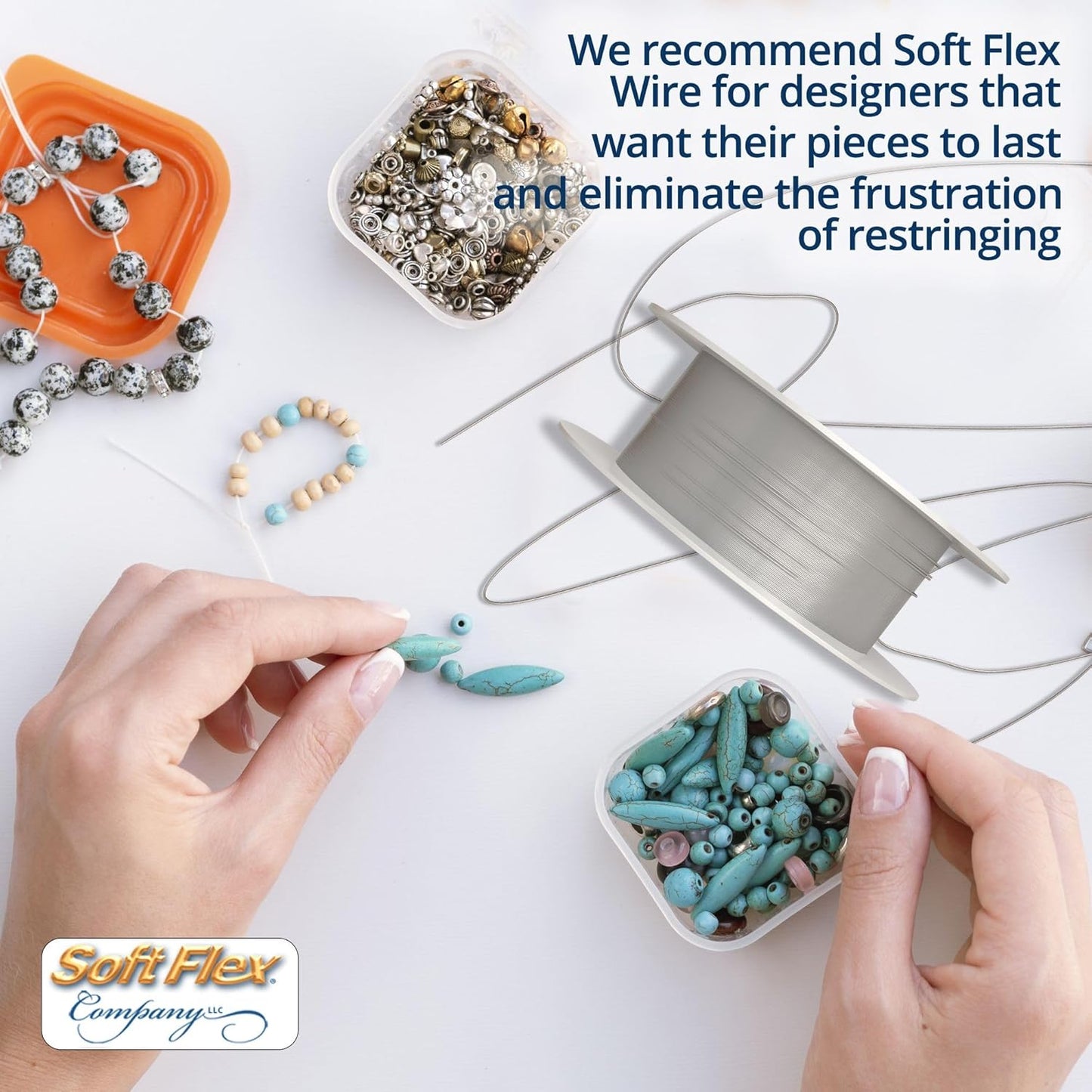 Soft Flex 49 Strand Beading Wire - Medium 0.19 Diameter - 100 Feet Nylon Design Wire