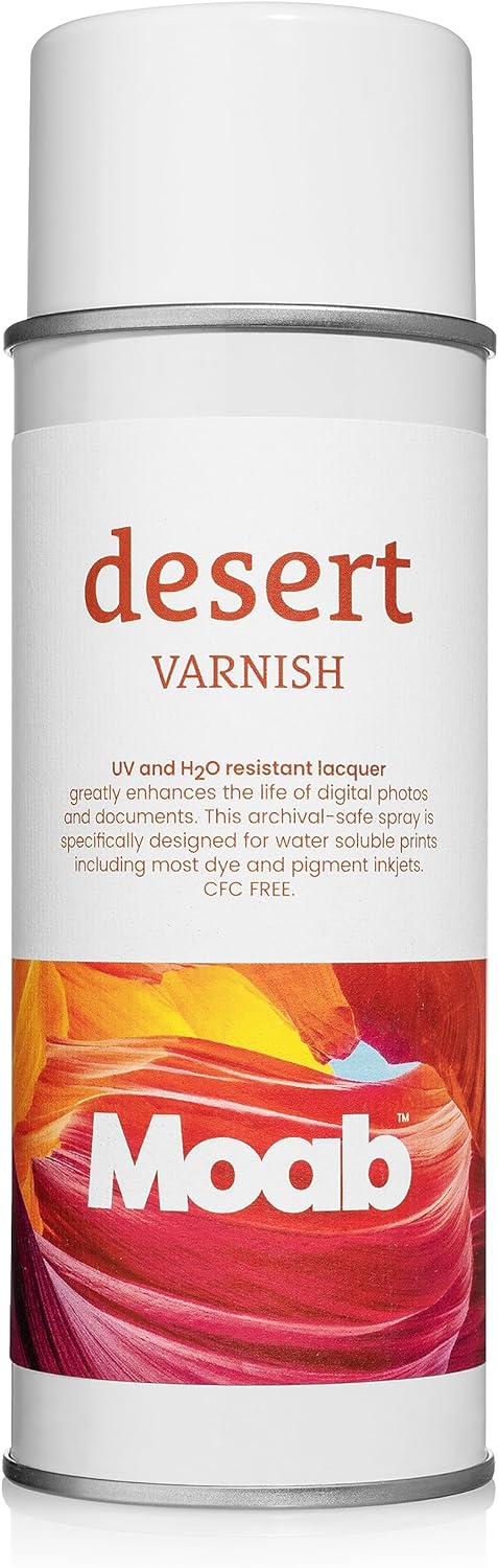 Moab Desert Varnish UV Lacquer Spray to Protect Fine Art Inkjet Prints, 400ML Can