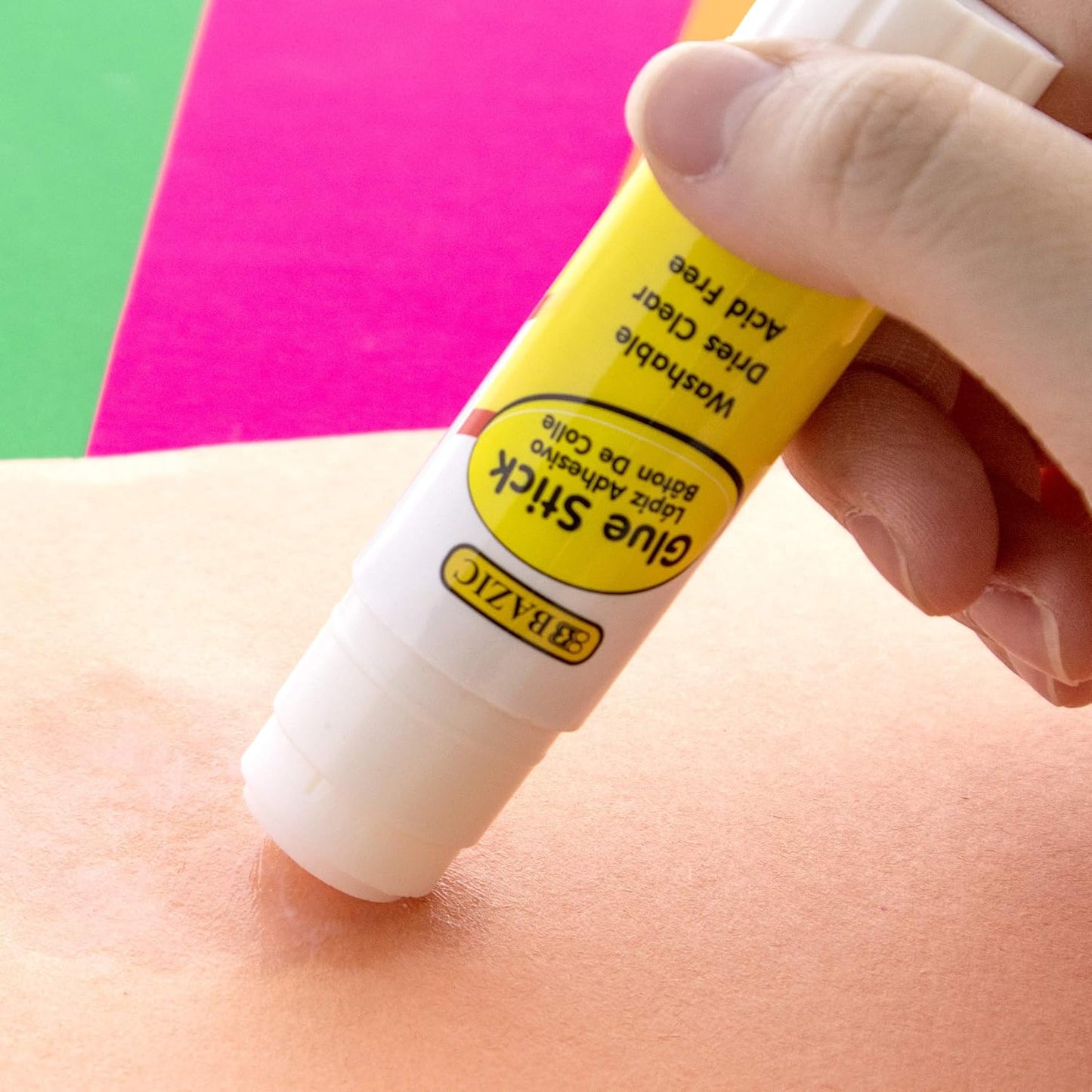 BAZIC White Glue 4oz., Clear Glue 1.7oz., Glue Stick 0.7oz., Washable Liquid Glue Pen, Multi-Purpose, for School Home Office (3/Pack), 4-Pack