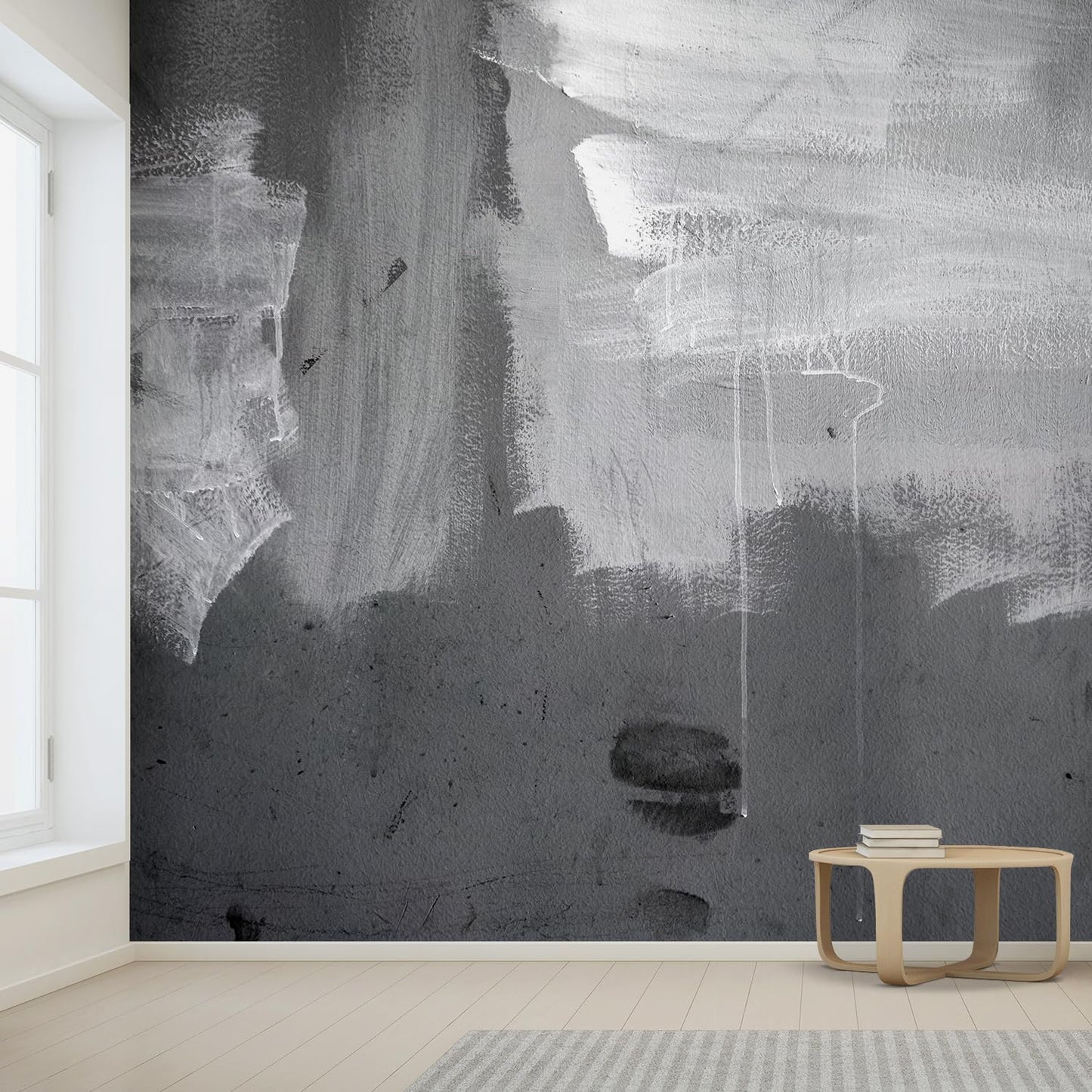 wall26 Grunge Concrete Wall Removable Wall Mural | Self-Adhesive Large Wallpaper - 120x144 inches