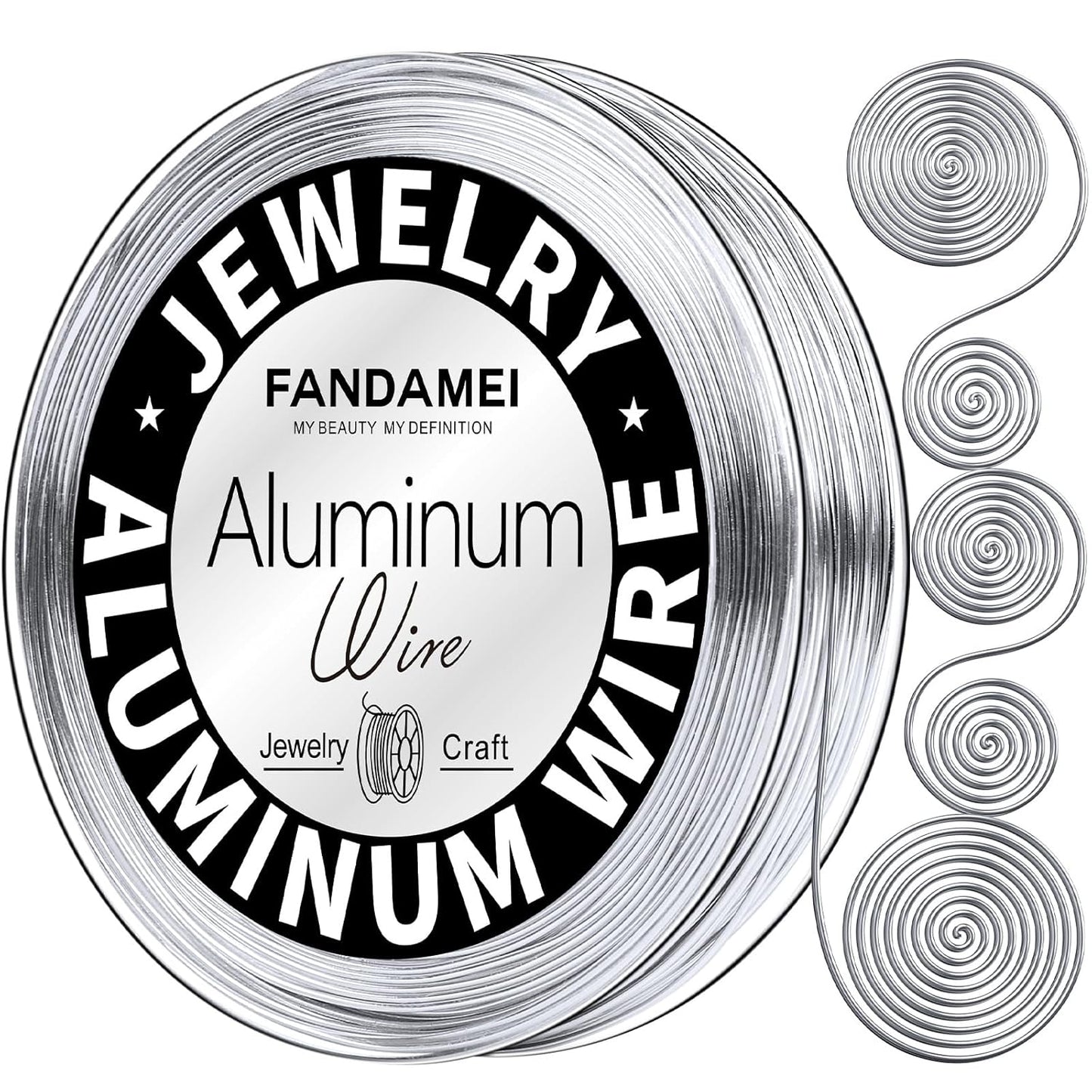 FANDAMEI Craft Wire 20 Gauge 98 Feet, Silver Wire for Jewelry Making, Aluminum Wire for Crafts, Sculpting, Beading. Metal Bendable for DIY, Christmas Floral Craft, Decoration, Jewelry Making