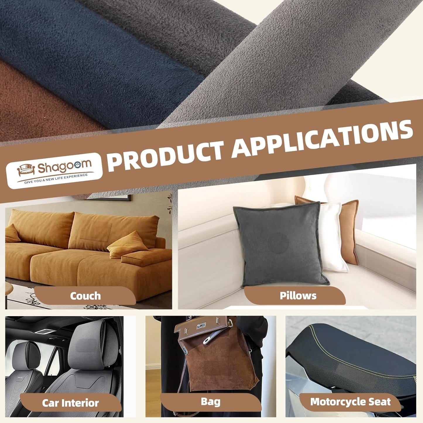 Suede Repair Patch, 17X79 Inch Large Repair Tape, Self-Adhesive Patches for Furniture, Sofa, Car Interior, Shoes, Hand Bag, Clothing (Grey, 17X79 Inch)