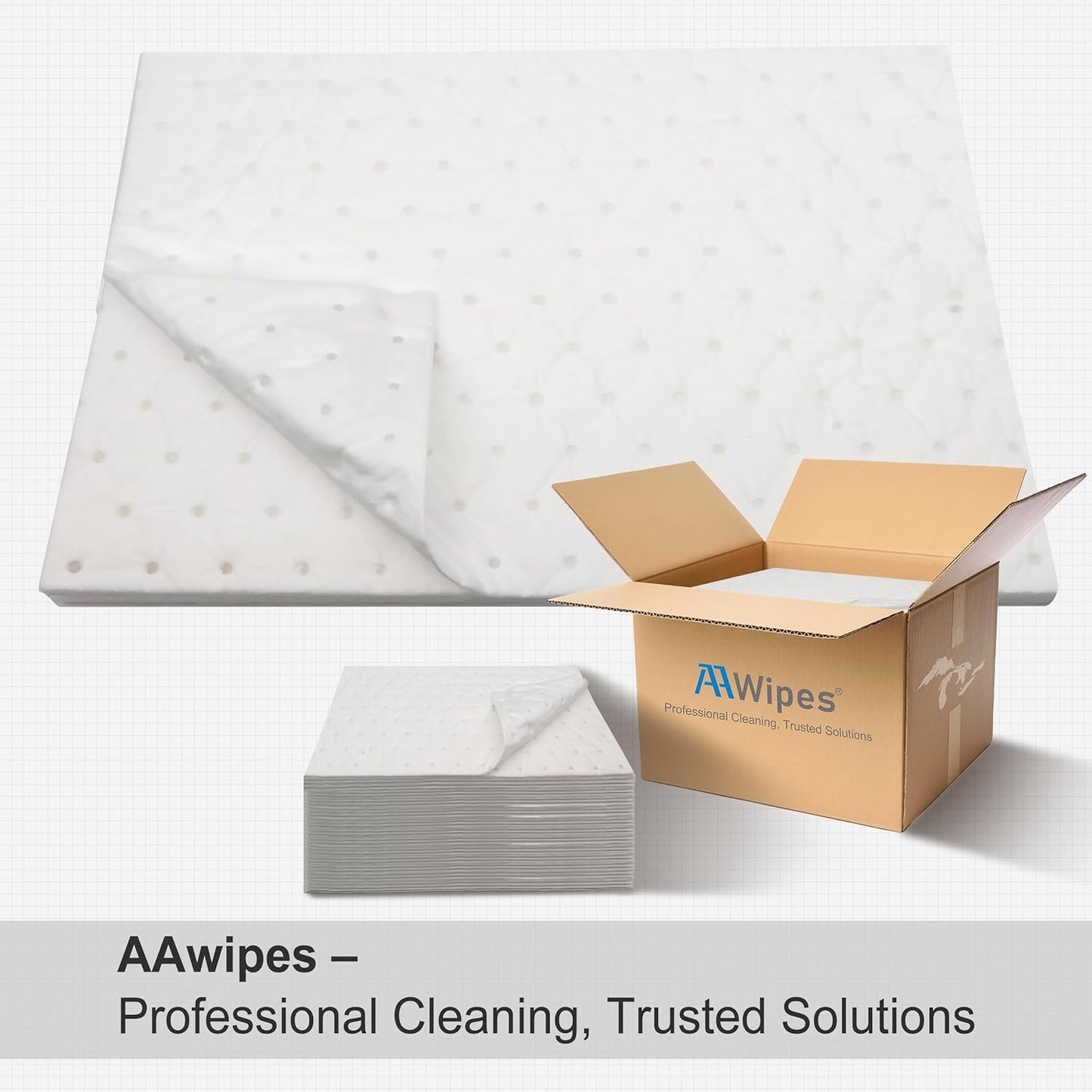 AAwipes Oil Absorbent Pads Garage Accessories Oil Spill Control Oil Absorbing Sheets for Garage, Car, Truck, Motorcycle White 100 Pack 9.8" X 13" OW1013-100
