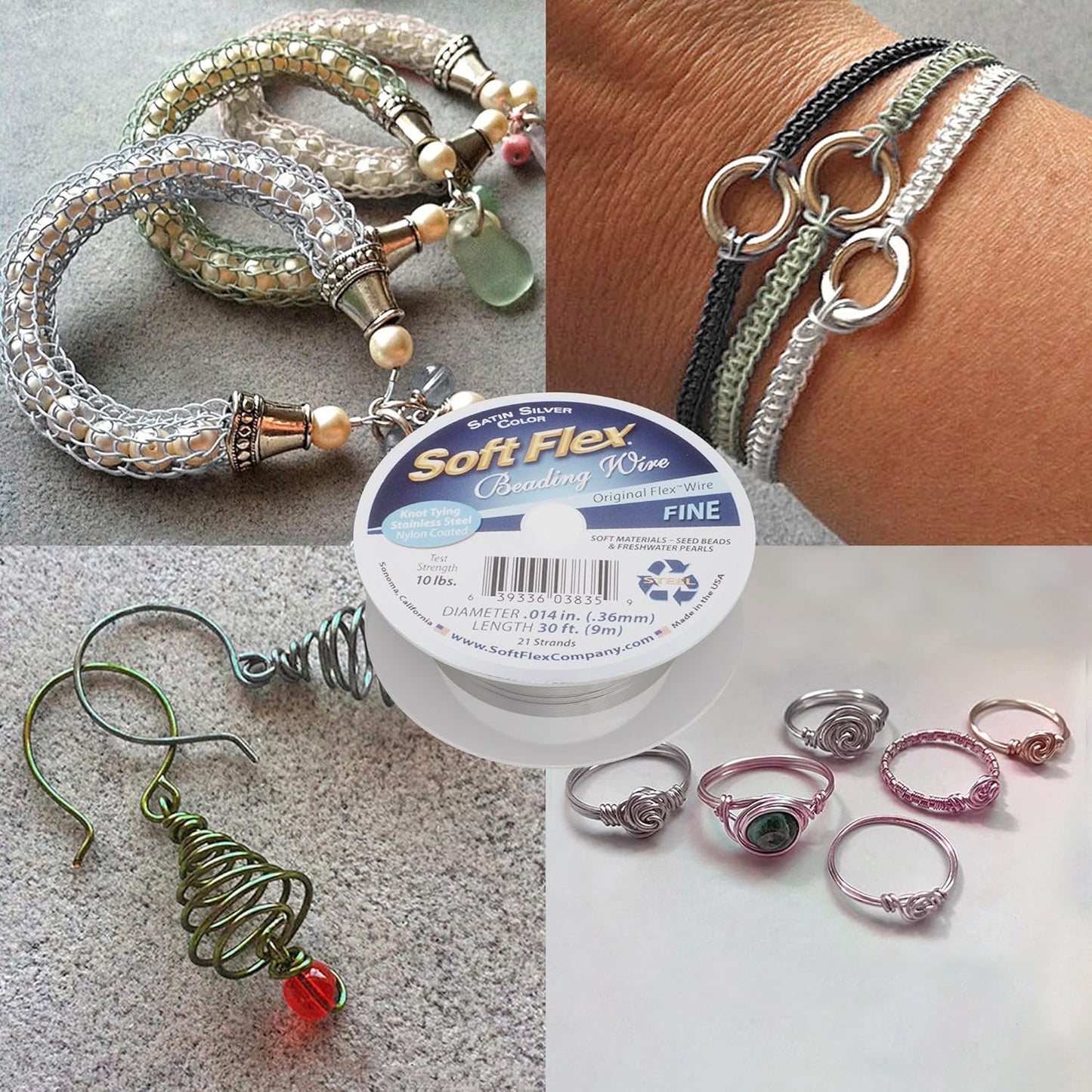 Soft Flex 21 Strand Beading Wire - Fine 0.14 Diameter - 30 Feet Design Wire