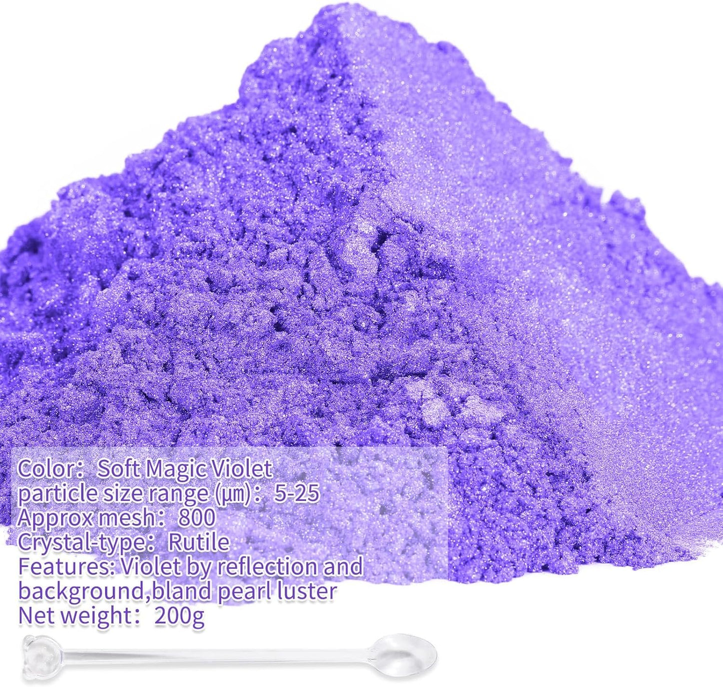 Mica Powder,200g/7.30oz Large Jar,Soft Magic Violet Mica Powder Pigment for Epoxy Resin，Lip Gloss，Paint，Dye，Soap Making，Nail Polish,Candle Making,Bath Bombs