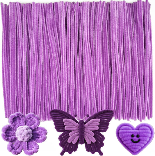 Deep Purple Pipe Cleaners Crafts-200PCS Chenille Stems DIY Crafts for Invitations & Decorations; Suitable for Wedding & Party Occasions,Halloween Decor,Christmas Gifts for Kids,Crochet Flowers
