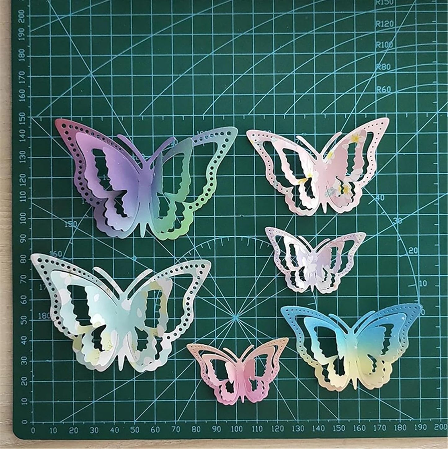 Cutting Dies Metal Stencils Scrapbooking Tools DIY Embossing Template for Paper Card Making Album Arts Crafts Supplies (3D butterfly-9x12.6cm)