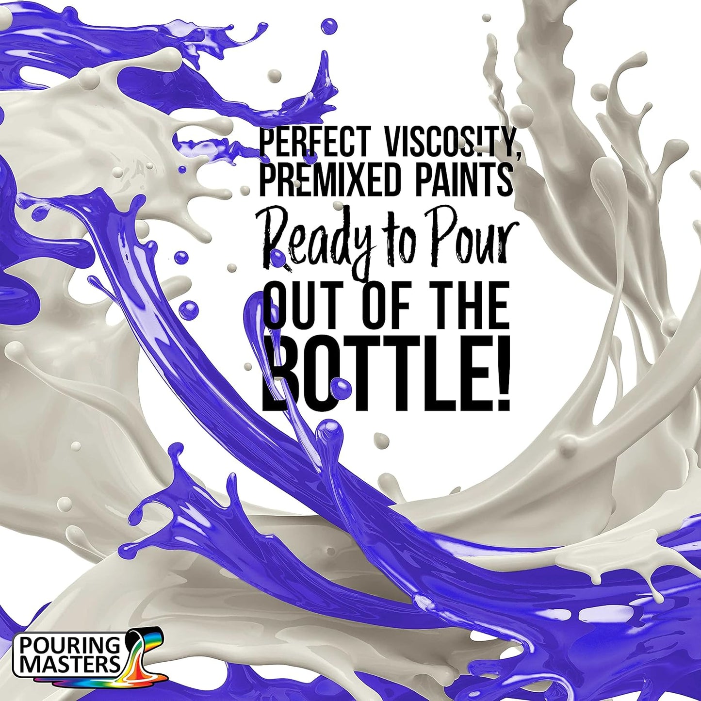 Pouring Masters Wild Purple Iridescent Special Effects Acrylic Pouring Paint - Premium 64-Ounce Pre-Mixed Fluid Acrylic Paint - Fluid Art Supplies for Canvas, Wood, Paper, Tile & Rocks