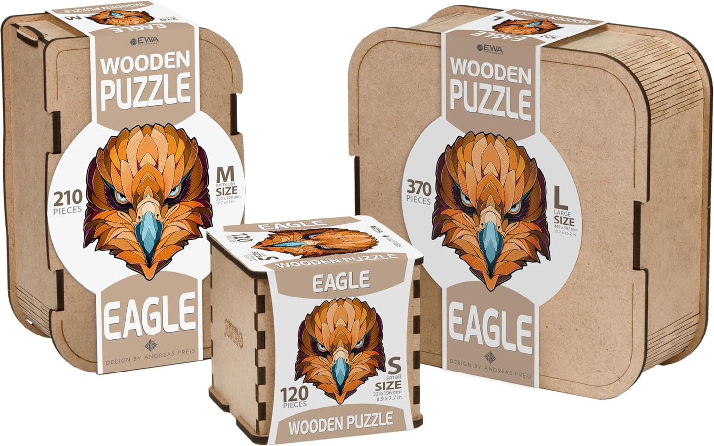 Eco-Wood-Art Wooden Puzzle - Eagle S | Majestic Bird Jigsaw Puzzle for Adults | 3D Eagle Decor | 120 Intricate Pieces | Eco-Friendly Home Decor Gift
