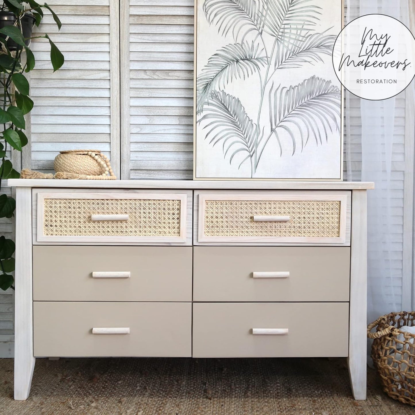 Dixie Belle Paint Company Chalk Finish Furniture Paint - Burlap (4oz) - Matte Cozy Tan Chic Chalk Mineral DIY Furniture Paint