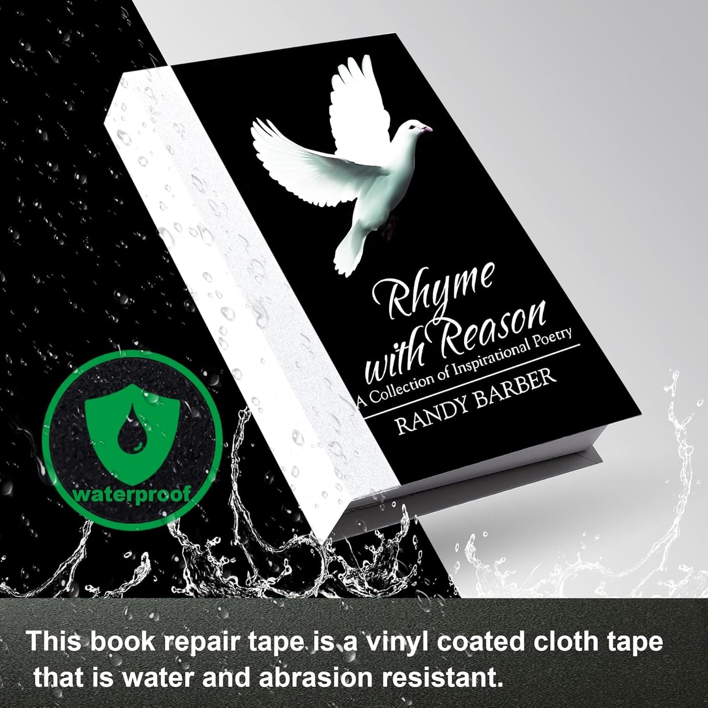 Book Repair Tape - Self Adhesive Matte Book Binding Tape for Reinforcing Protecting, and Covering Mending Books Old Books - 2 Inch Wide x 50 FT Long, White