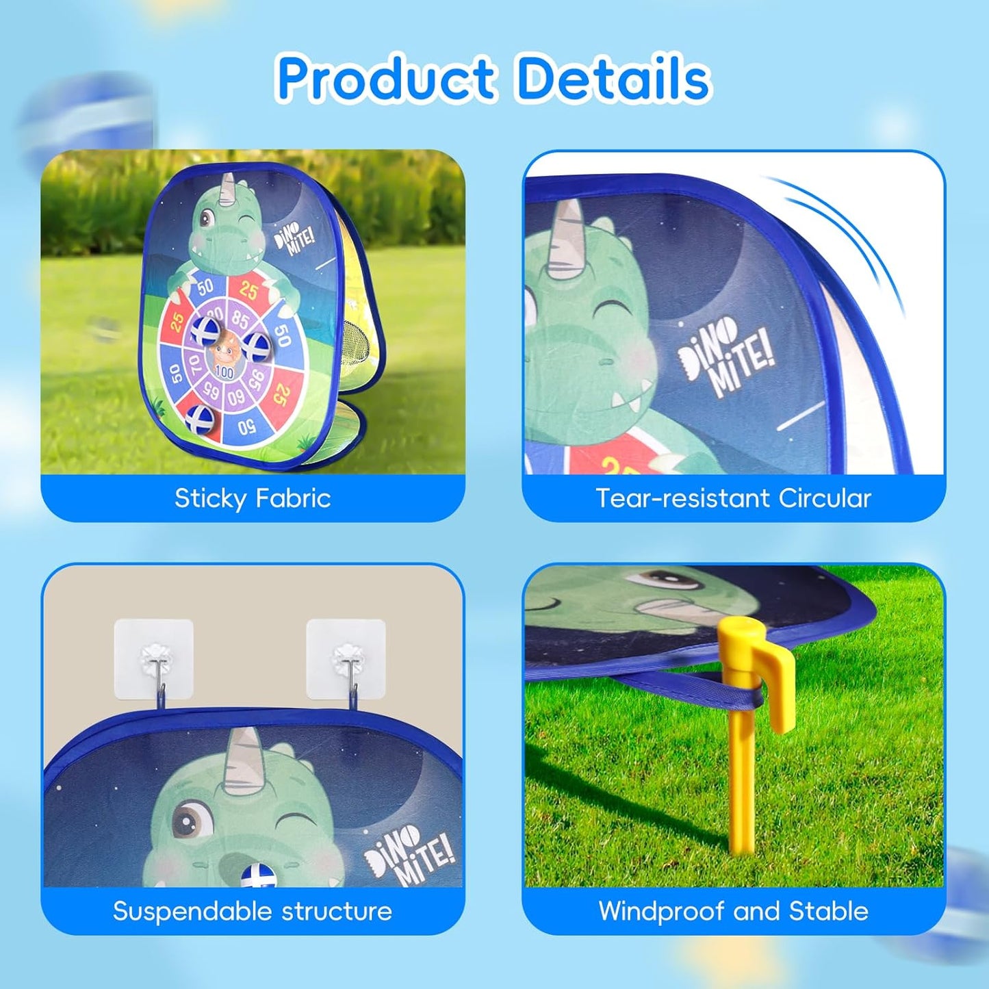 Bean Bag Toss Game for Kids - 5IN1 Kid Cornhole Toys Set, Over 3 Years Toddlers Children Backyard Beach Lawn Outdoor Indoor Throwing Toy to Boys Girls Birthday Family Party Christmas Easter Gift