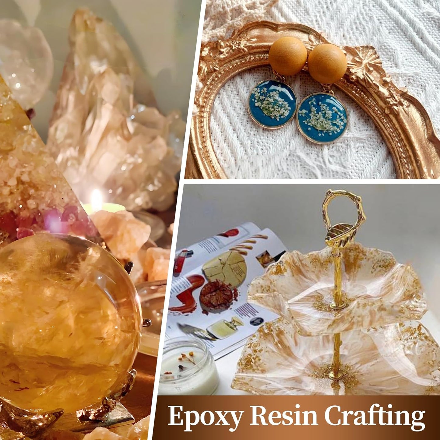 Bronze Colored Mica Powder for Epoxy Resin，Natural Shimmer Mica Powder Used for Coloring car Spray Paint, Candles, soap, Eye Shadow, Lip Gloss, Nail Polish(50g/1.7oz)