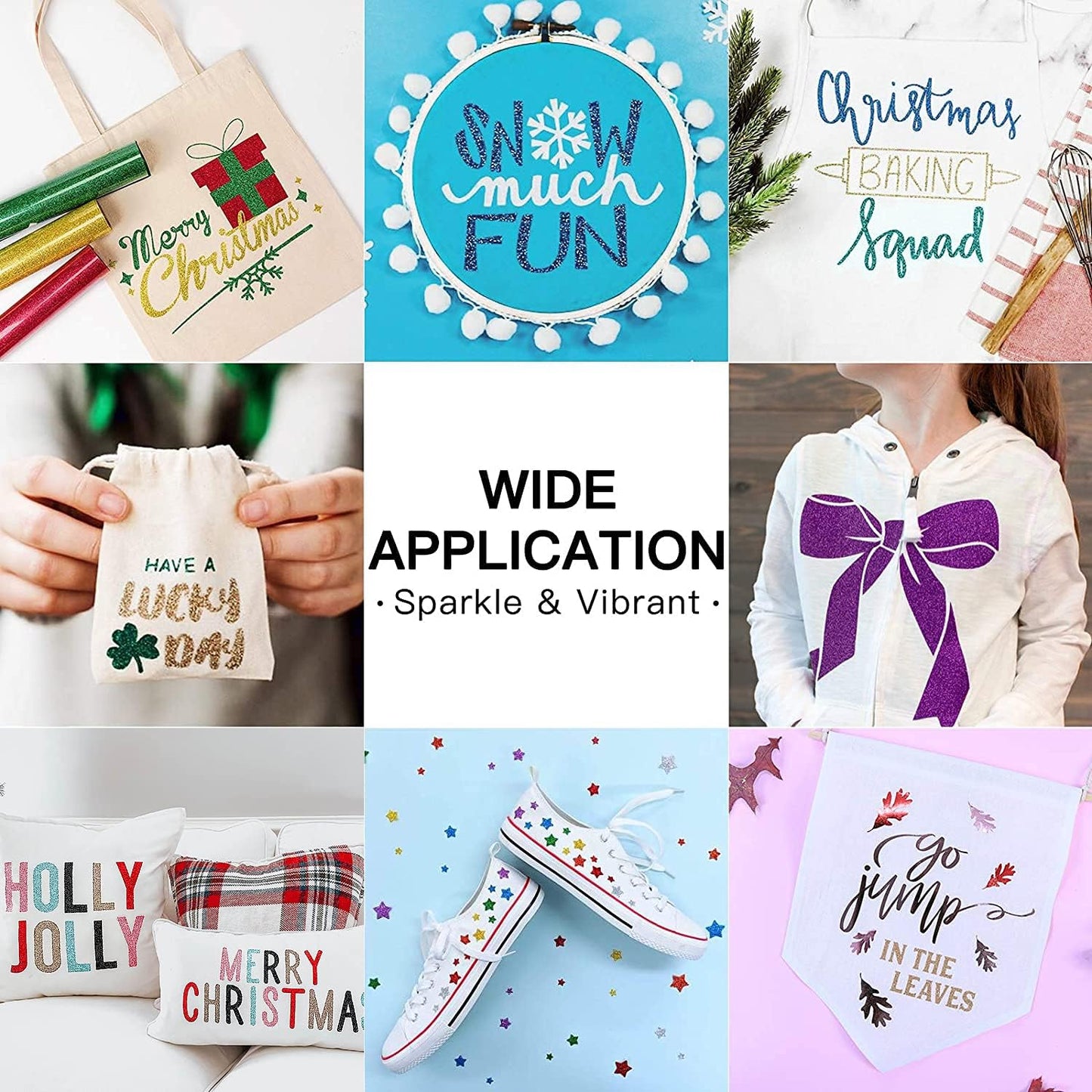 HTVRONT Green Glitter HTV Heat Transfer Vinyl - 10" x 8ft Glitter Iron on Vinyl for Shirts - Easy to Cut & Weed for Heat Vinyl Design