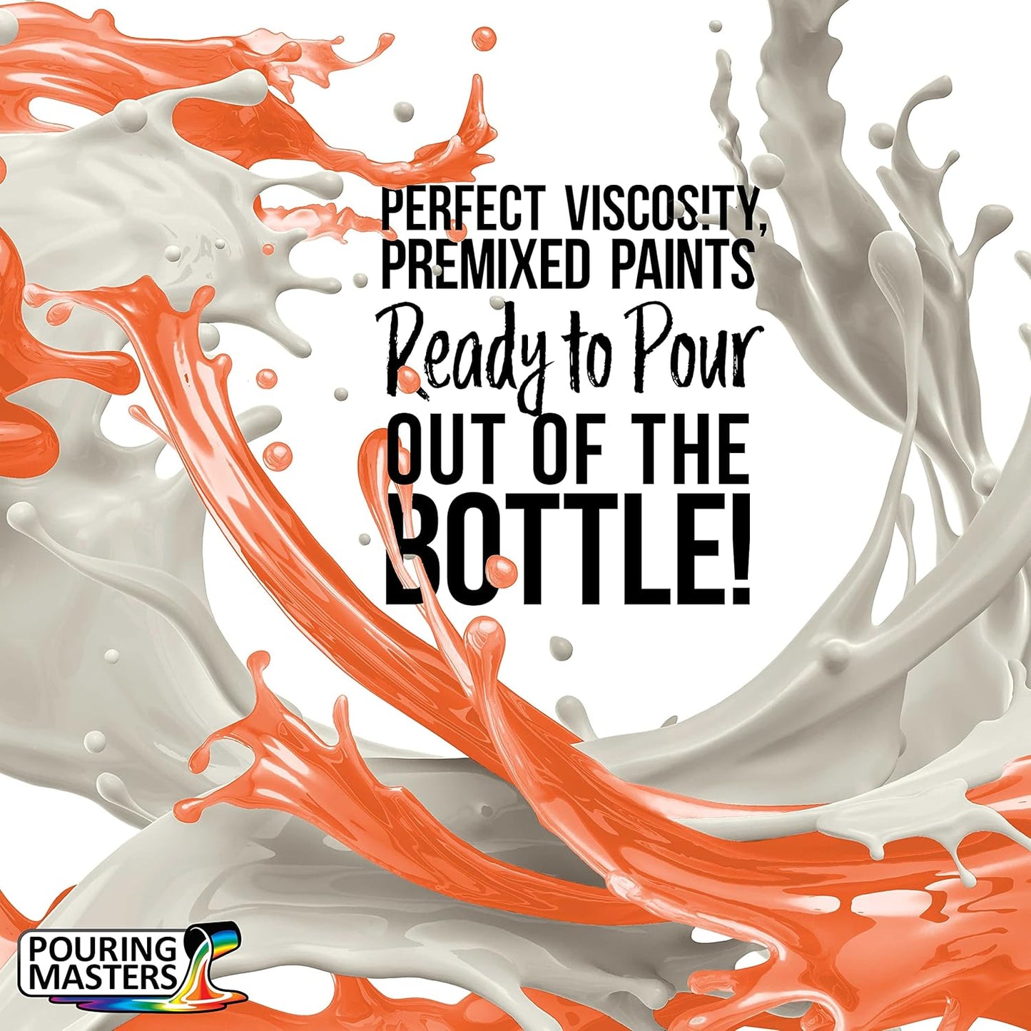 Pouring Masters Carrot Cake Ready to Pour Acrylic Pouring Paint - Premium 8-Ounce Pre-Mixed Fluid Acrylic Paint - Fluid Art Supplies for Canvas, Wood, Paper, Tile & Rocks