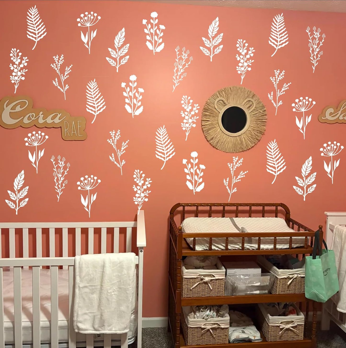 Floral Stencils for Crafts Reusable Flower Stencils for Painting on Walls Wildflower Stencil