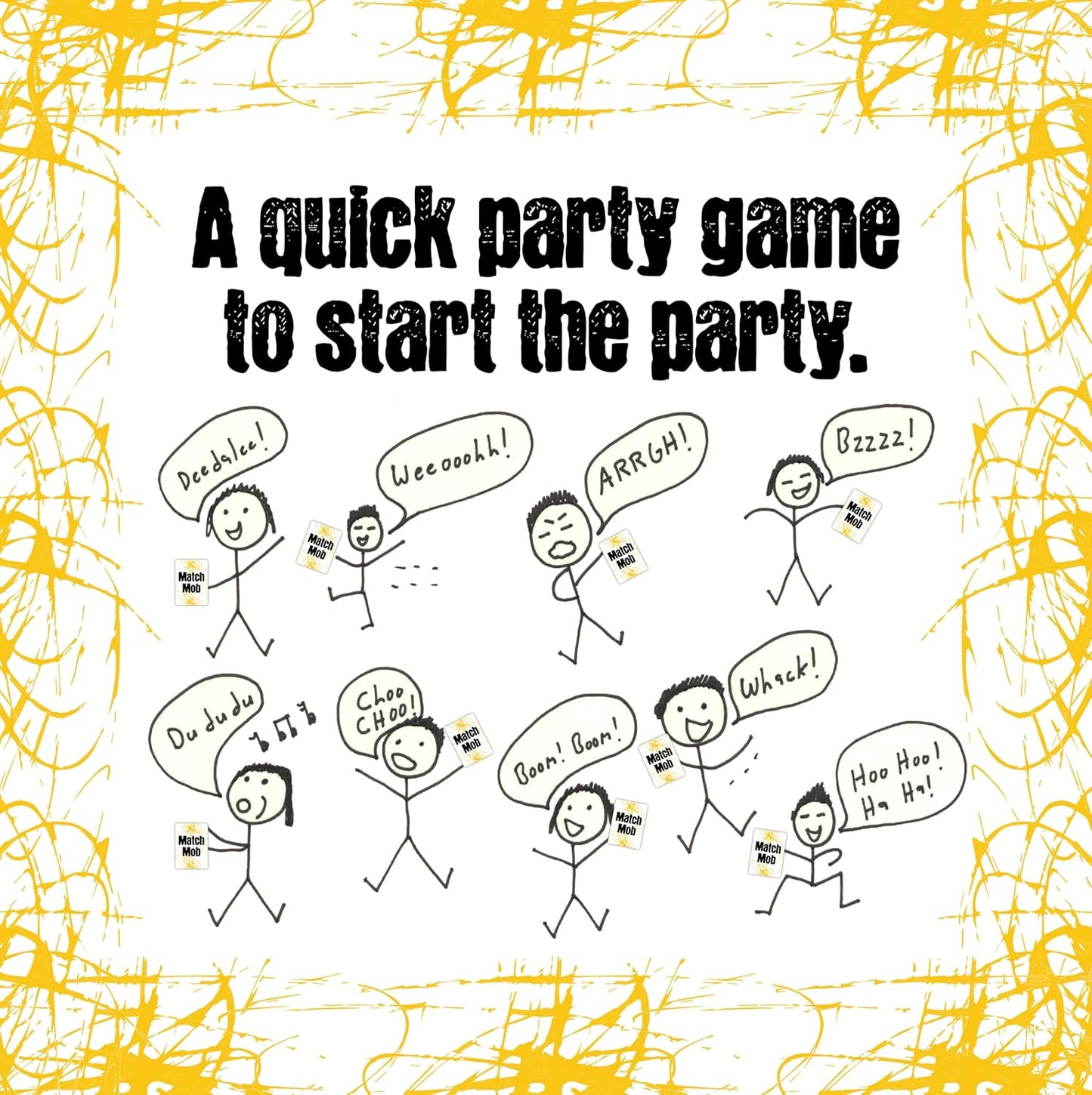 Match Mob – Fast-Paced 1-Minute Party Game for Large Groups – Hilarious Chaotic Charades – Quick & Easy Party Games for Adults, Teens & Kids – Ages 7+ for 3-16+ Players
