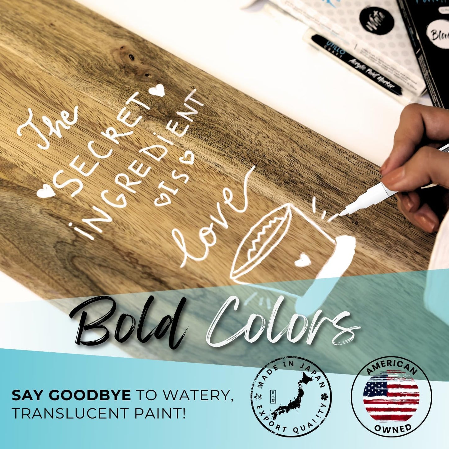 8-Pack White Paint Pens (0.7mm) Extra Fine Tip Made in Japan | Bold Color + 100% Coverage | For Rock, Wood, Glass, Paper, Fabric, Canvas, Metal & More