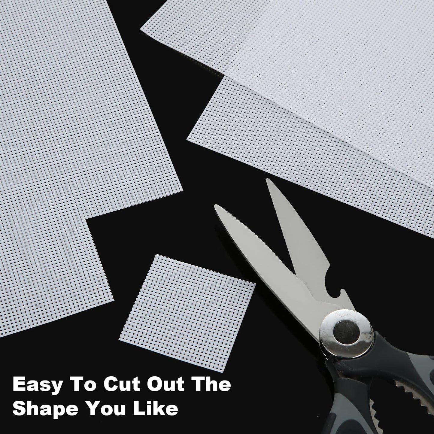 12PCS 14 Count Plastic Mesh Canvas Sheets, 14 CT Perforated Plastic Stitching Canvas Cross Stitch PlasticMesh Canvass for Embroidery, Crafts DIY Crochet Projects, 8.2 X 11 Inch, White