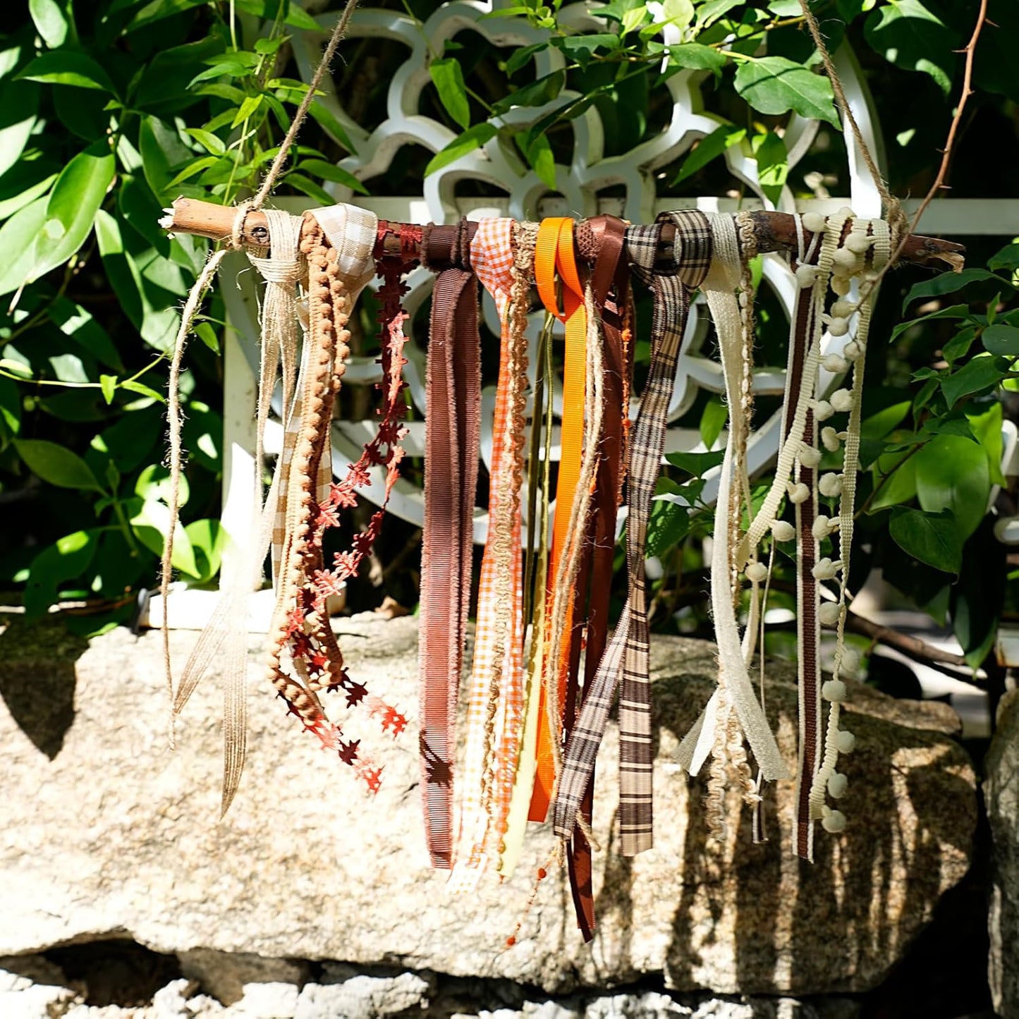 LaRibbons Natural Brown Ribbons for Crafts 10 Rolls 45 Yards TTL Thin Ribbon for Sewing Gift Wrapping Home Decor