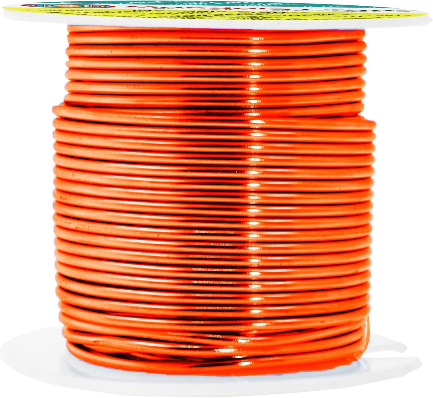Mandala Crafts 14 Gauge Anodized Aluminum Craft Wire for Jewelry Making - 60 FT Colored Flexible Burnt Orange Wire - Bendable for Bonsai Armature Crafting Sculpting