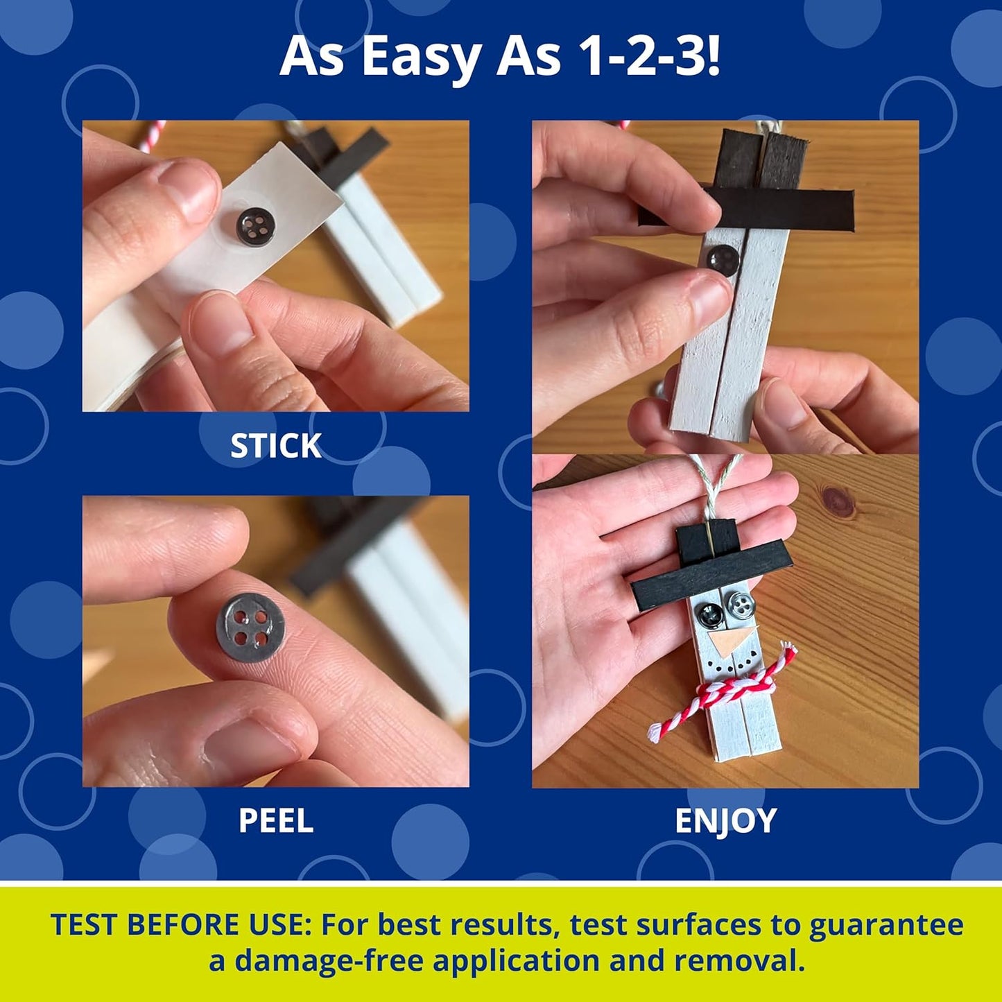 Glue Dots, Mini Dots Value Pack, Double-Sided, 3/16", 600 Dots, DIY Craft Glue Tape, Sticky Adhesive Glue Points, Liquid Hot Glue Alternative, Clear