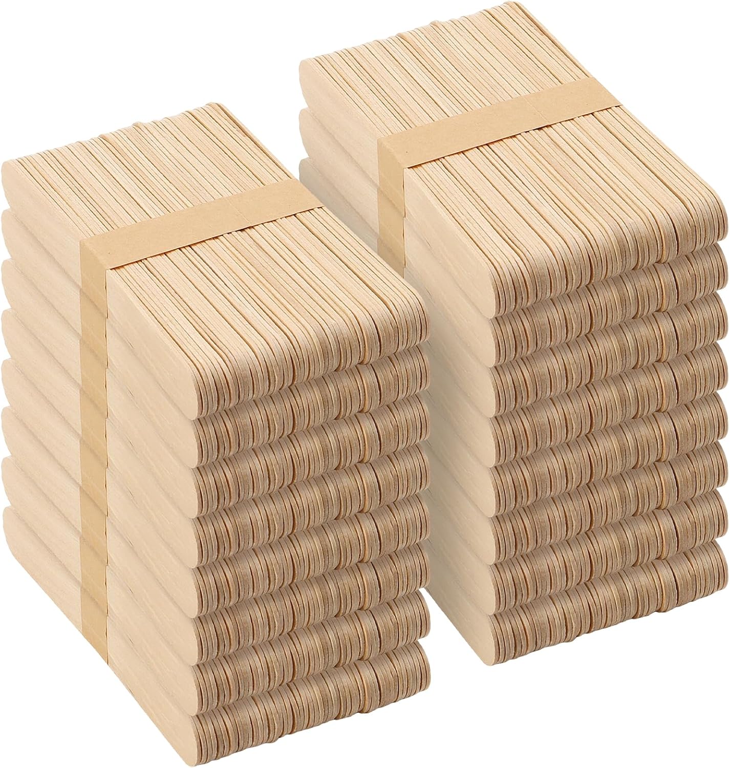 Wooden Craft Sticks, 6 Inch, 1200 Pieces, Jumbo Craft Sticks for Waxing, Stirring, Plant Labels