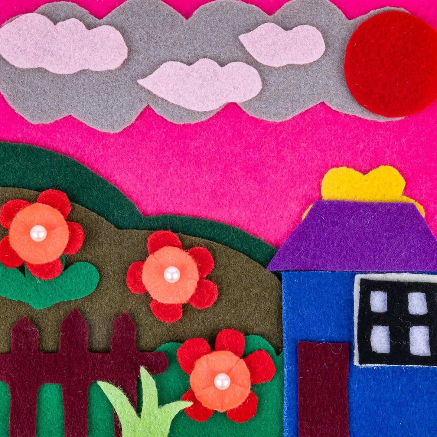 XSEINO 13 Rolls 8"x35" 1.4mm Thick Soft Felt Fabric Sheet 13 Assorted Red Series Colors Felt Pack for DIY Craft Sewing Squares Nonwoven Patchwork