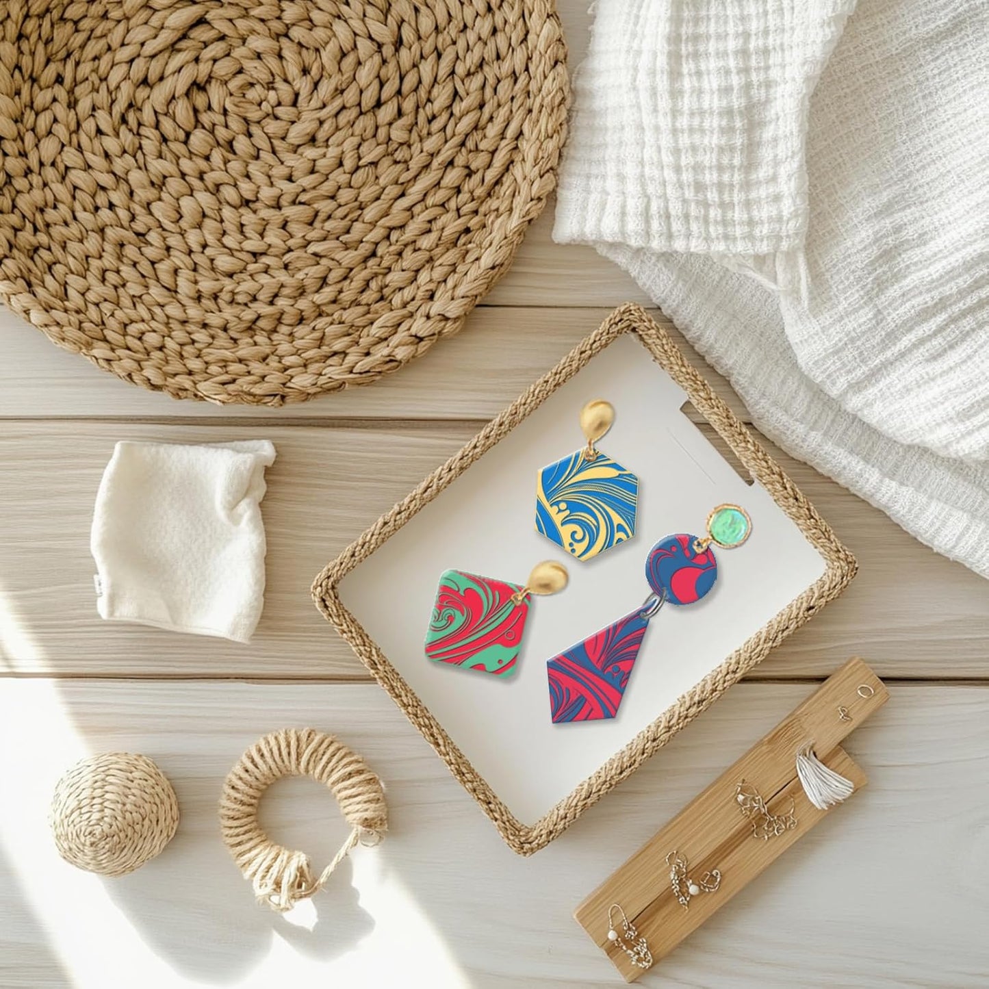 CHGCRAFT Artistic Pattern Polymer Clay Texture Sheets Fumes Silicone Stamp Water Flow Clay Texture Mat Modeling Pattern Pad for Jewelry and Clay Earrings Tools, 5.5x5.5 inch