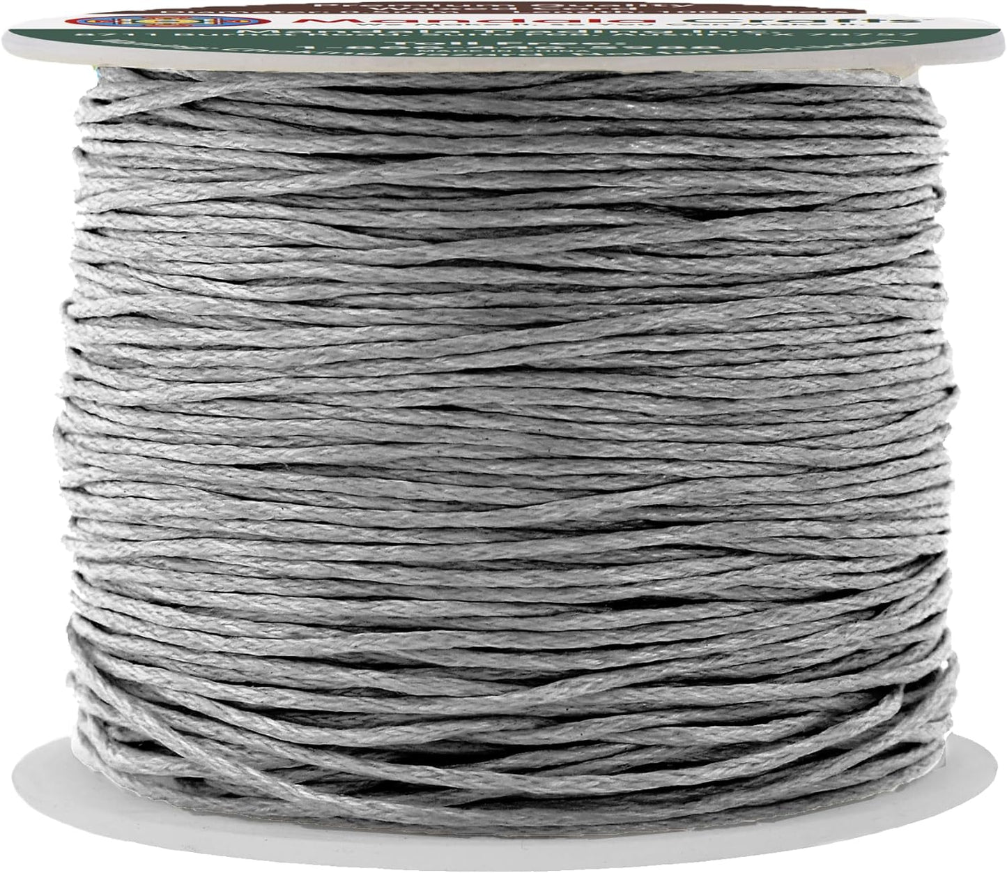 Mandala Crafts 0.5mm 109 Yards Gray Cotton Waxed Cord for Jewelry Making Bracelet Cord Waxed String - Beading String Thread Jewelry Cords for Necklaces String