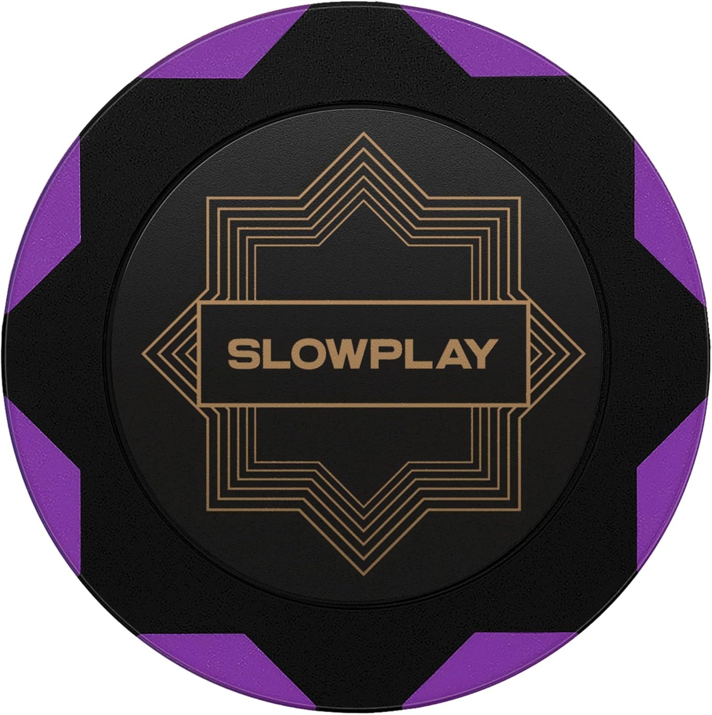 SLOWPLAY Nash Clay Poker Chips, 14 Grams Heavyweight Clay Composite, 40mm Large Chips in Bulk, Pack of 50 in Purple Without Denomination