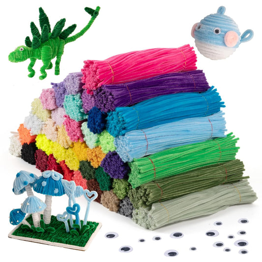Caydo 4000 Pieces Pipe Cleaners 40 Assorted Colored Chenille Stems for Art and Crafts, Pipe Cleaner Crafts for DIY Art and Craft Projects Creative Gift Party Decorations