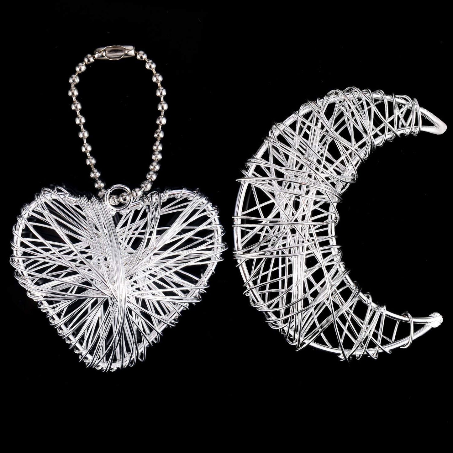 TecUnite Aluminum Craft Wire for Sculpting Armature Bendable Craft Wire for DIY Jewelry Making (2 Rolls,Silver,10 M x 2 mm)