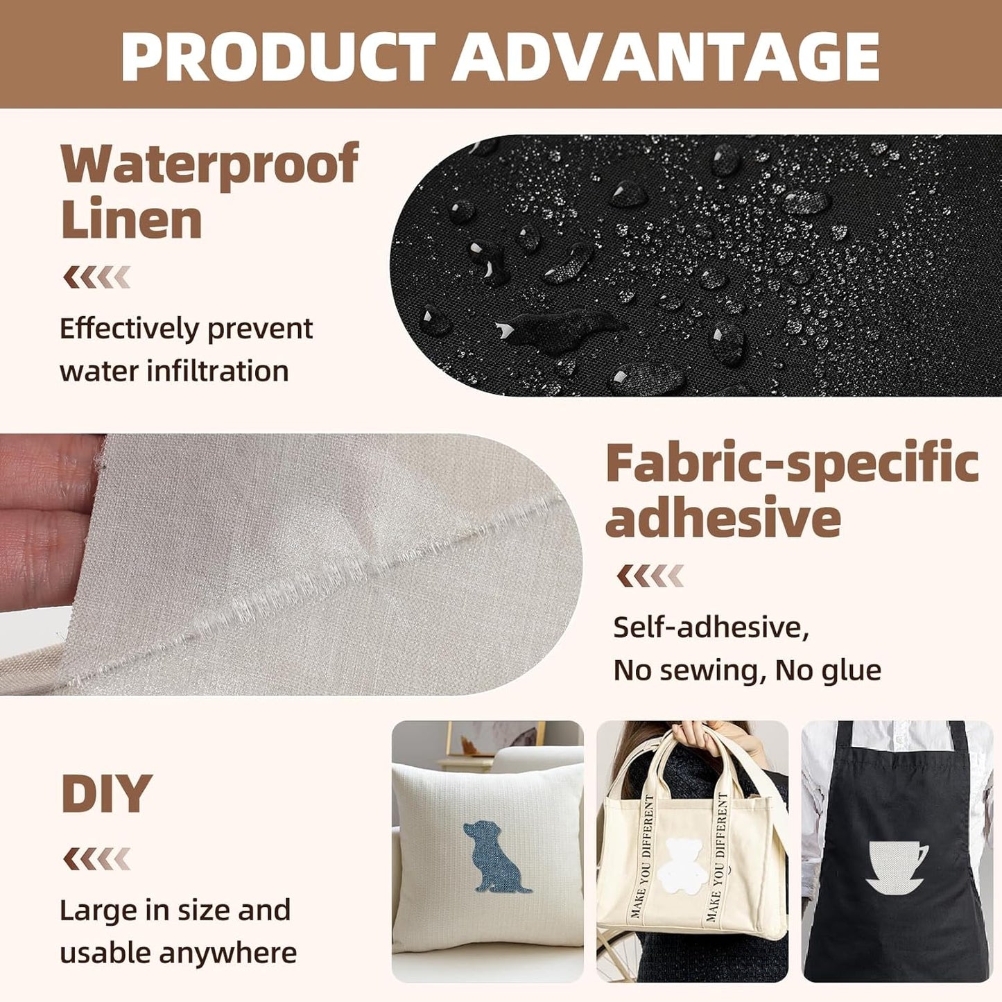 Fabric Repair Patch, Fabric Large Repair Tape, Self-Adhesive Patches for Furniture, Sofa, Car Interior, Shoes, Hand Bag, Clothing (Dark Grey, 3.5X79 Inch)