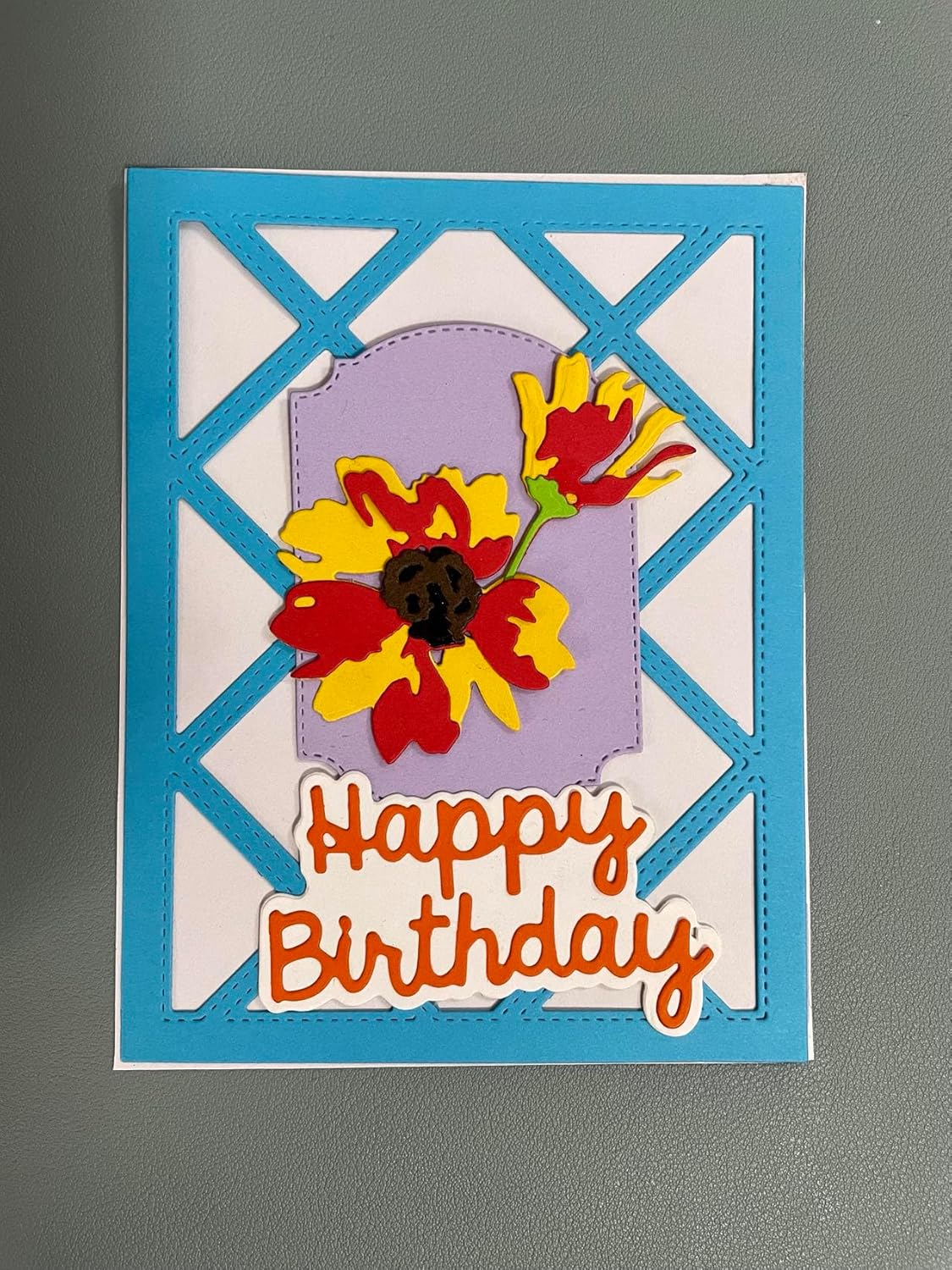 Mvchifay Cutting Dies for Card Making Metal Die-Cuts Scrapbooking Tool Hollow Frame DIY Craft Punch Template Embossing for Paper Album Decor (Diamond Frame-14.3x11.1cm)