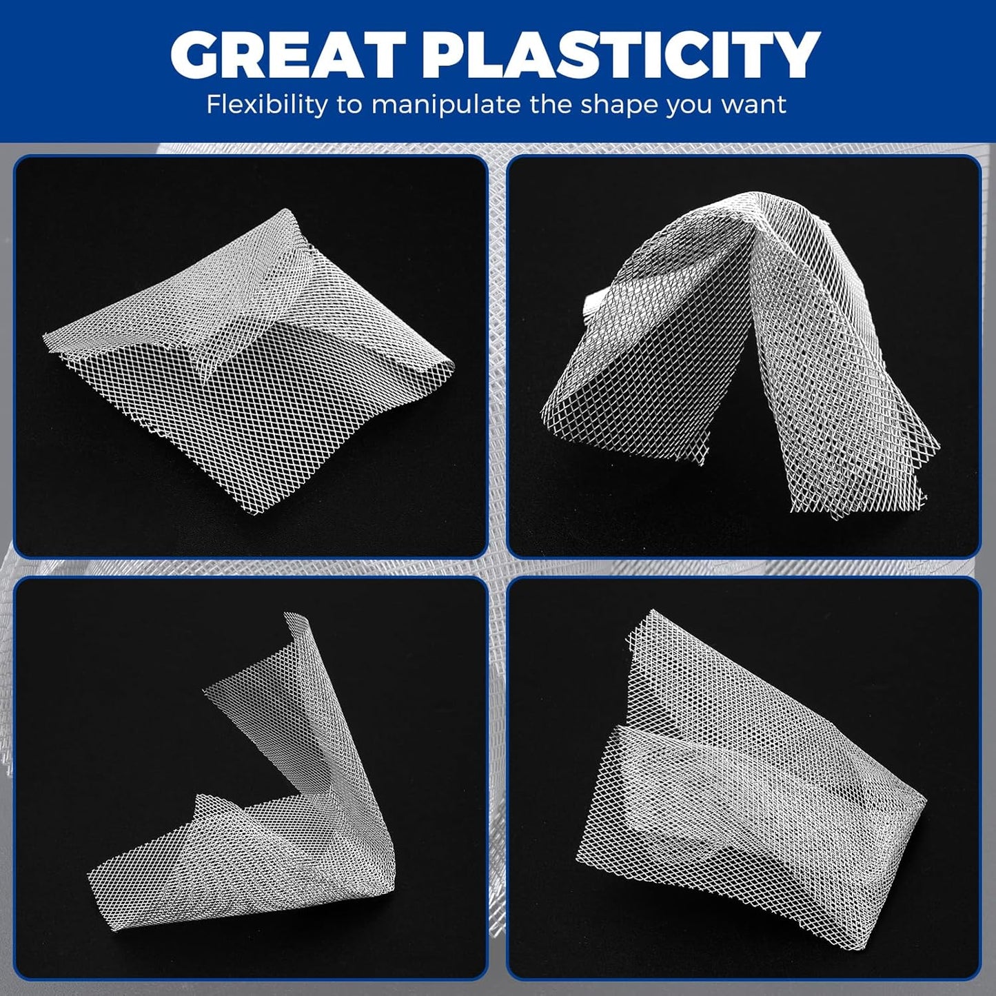 Aluminum Wire Mesh for Arts and Craft Sculpting Mesh Roll 15.7 Inch by 16.4 Foot for Sculpture Projects Craft Wire Mesh for Crafts (Silver, 15.7inch x 16.4foot)