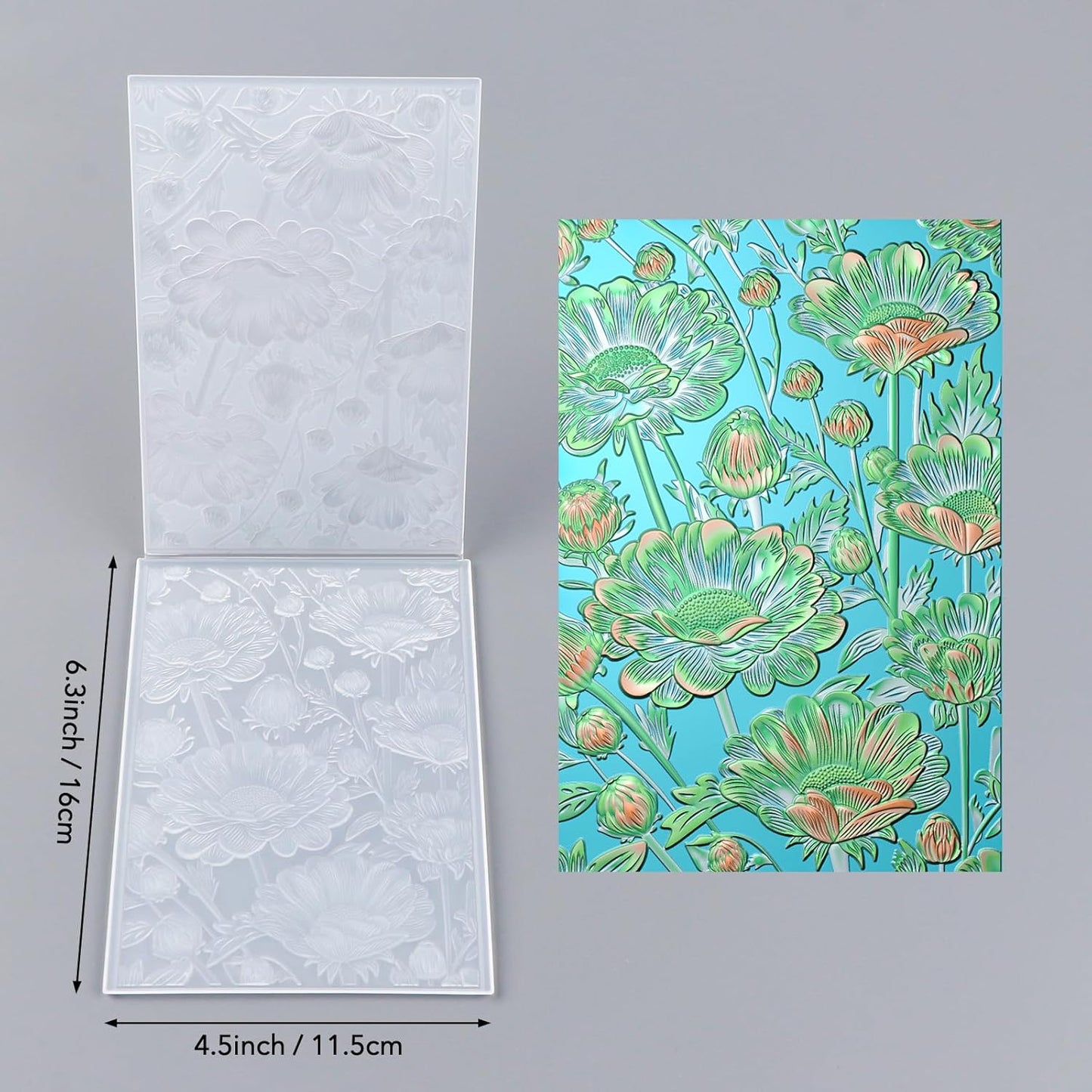 BAOFALI 3D Embossing Folder for Card Making Blossom Bloom Floral Textures Impressions Background Plastic Embossing Folders Template for DIY Scrapbooking and Other Paper Crafts Arts Supplies