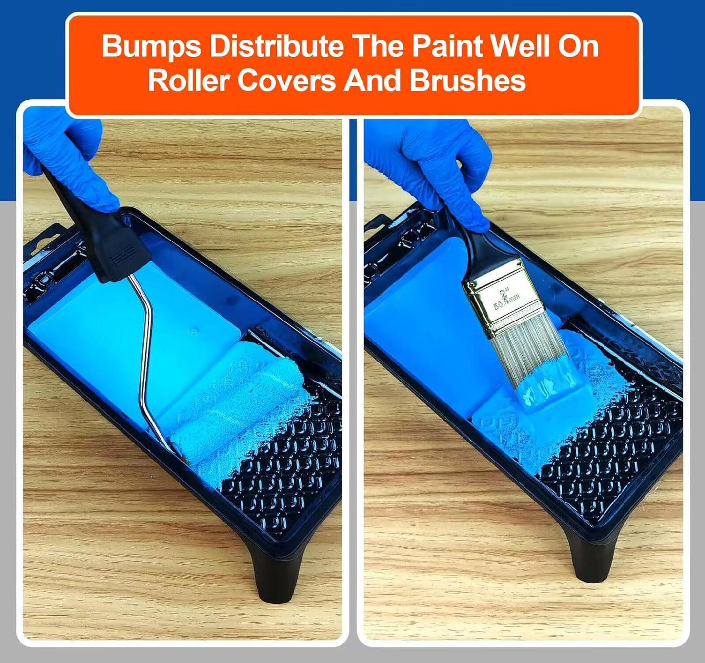 Great Andrew 24-Pack 4 Inch Paint Tray and Liners - 23 Pcs Disposable Plastic Paint Roller Tray Liners with 1 Pcs Paint Tray - Small Paint Pans for Walls, DIY Painting Projects