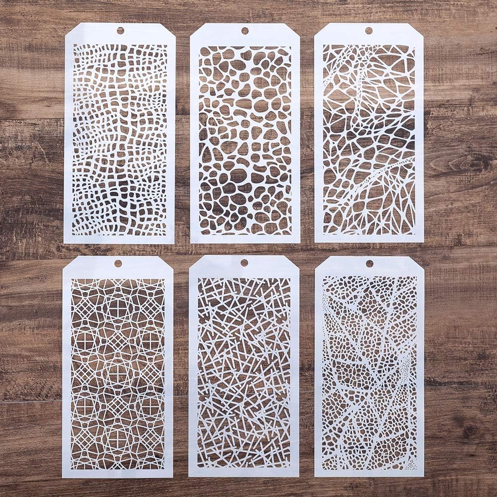 DIY Decorative Stencil Template for Scrapbooking Painting on Wall Furniture Crafts,Set of 6 (Leopard)