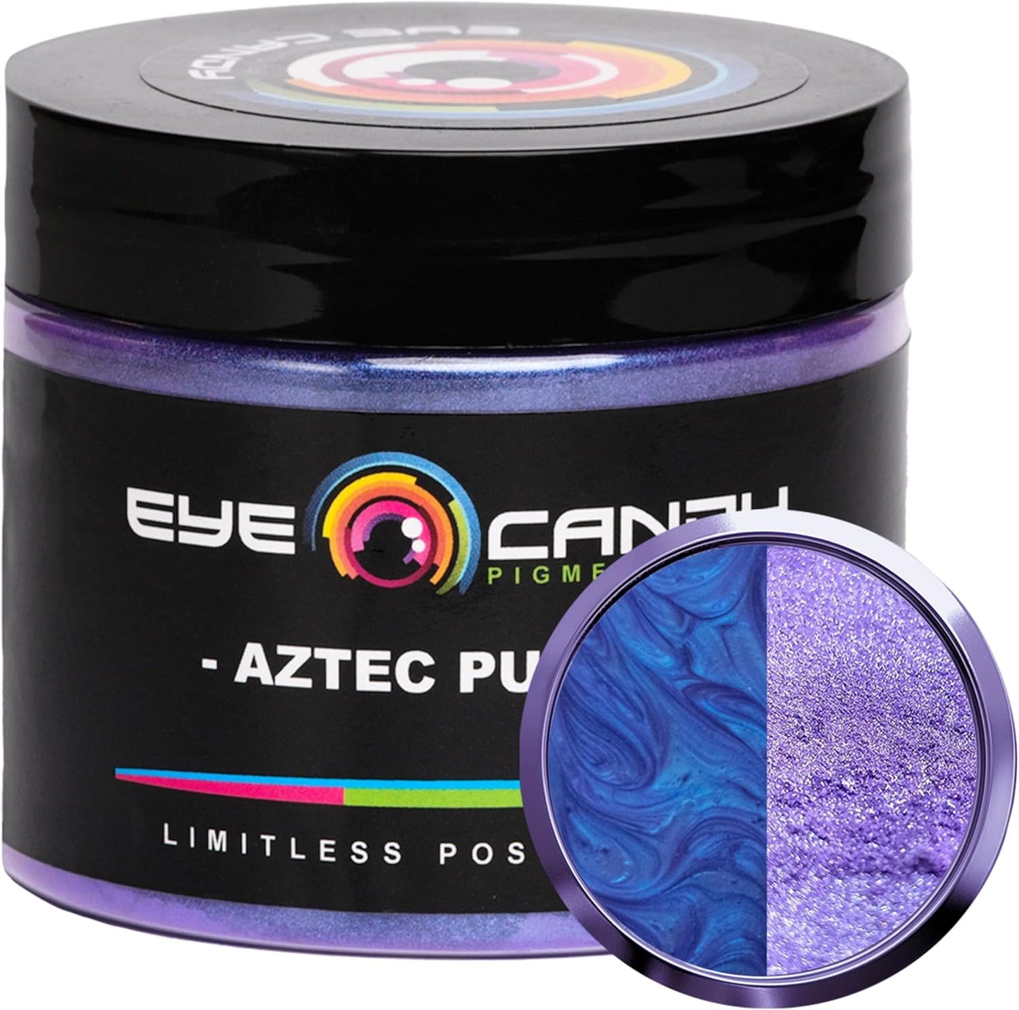Eye Candy Premium Mica Powder Pigment “Aztec Purple” (50g) Multipurpose DIY Arts and Crafts Additive | Woodworking, Epoxy, Resin, Paint, Soap, Bath Bombs, Nail Polish (Aztec Purple, 50G)