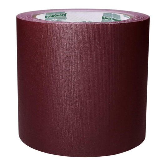 BookGuard 4 inch Premium Bookbinding Repair Cloth Tape, 15 Yard Roll, Burgundy