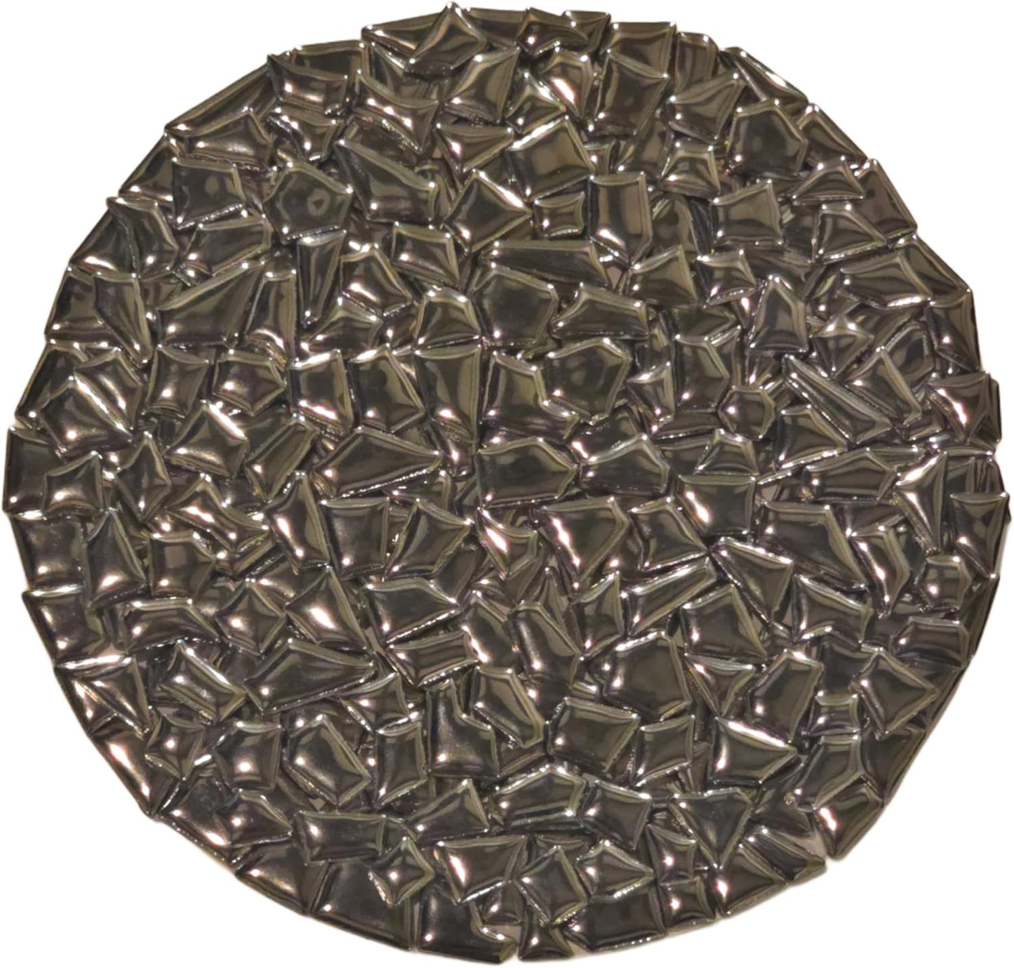 Ceramic Mosaic Tiles for Crafts & Art Projects 200 Grams Vibrant Colors Pieces Fit Together Like a Puzzle Endless Creative Ideas for Mosaic Art DIY Hobbies Small Sizes (Metallic Silver)